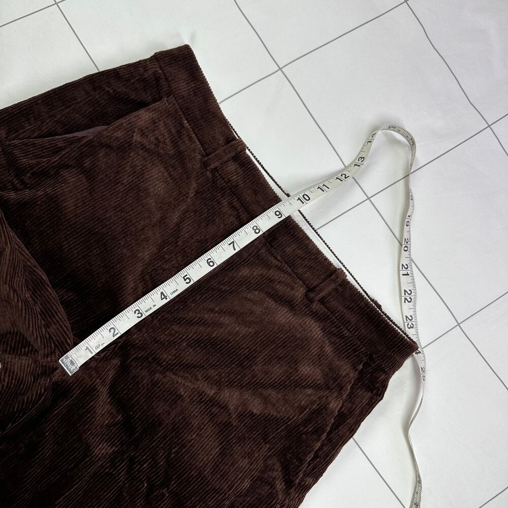 J.Crew Pants Womens 2 Petite Brown Wide Leg Trouser Stretch Corduroy Academia - Picture 10 of 13